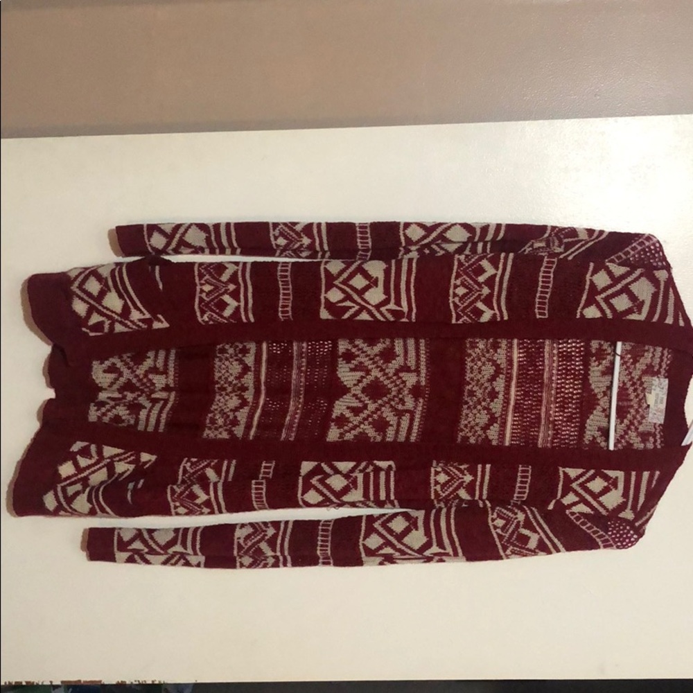 Long knit cardigan
